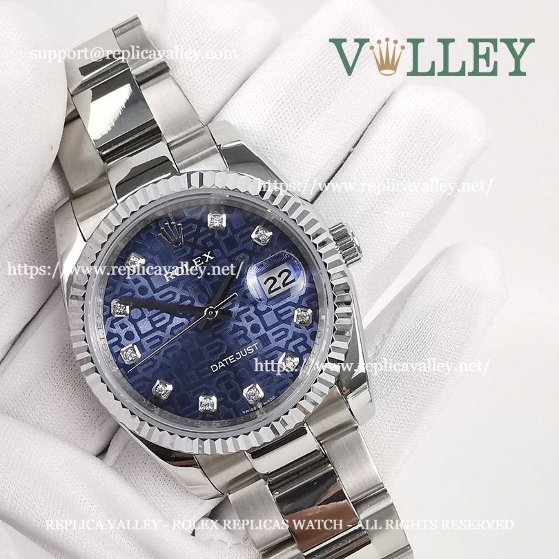 DJ36110 Rolex Datejust 116234 Blue Jubilee Diamond Dial Oyster Bracelet