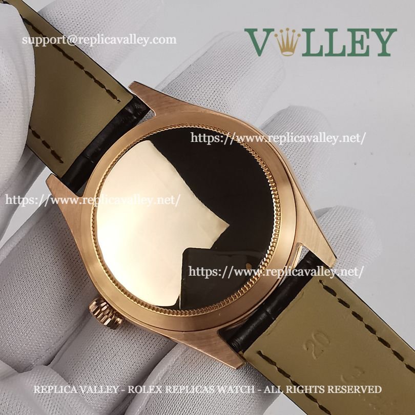 C112 Rolex Cellini Time 50505 Brown Leather Strap White Dial