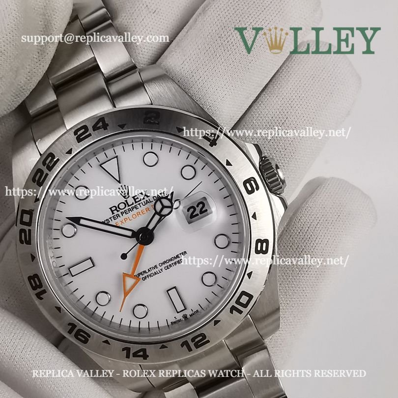 E402 Rolex Explorer II 216570 Stainless Steel White Dial