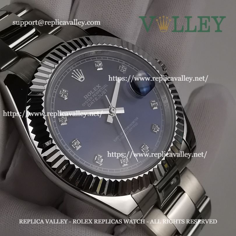 DJ41104 Rolex Datejust 126334 Oyster Bracelet Blue Diamond Dial