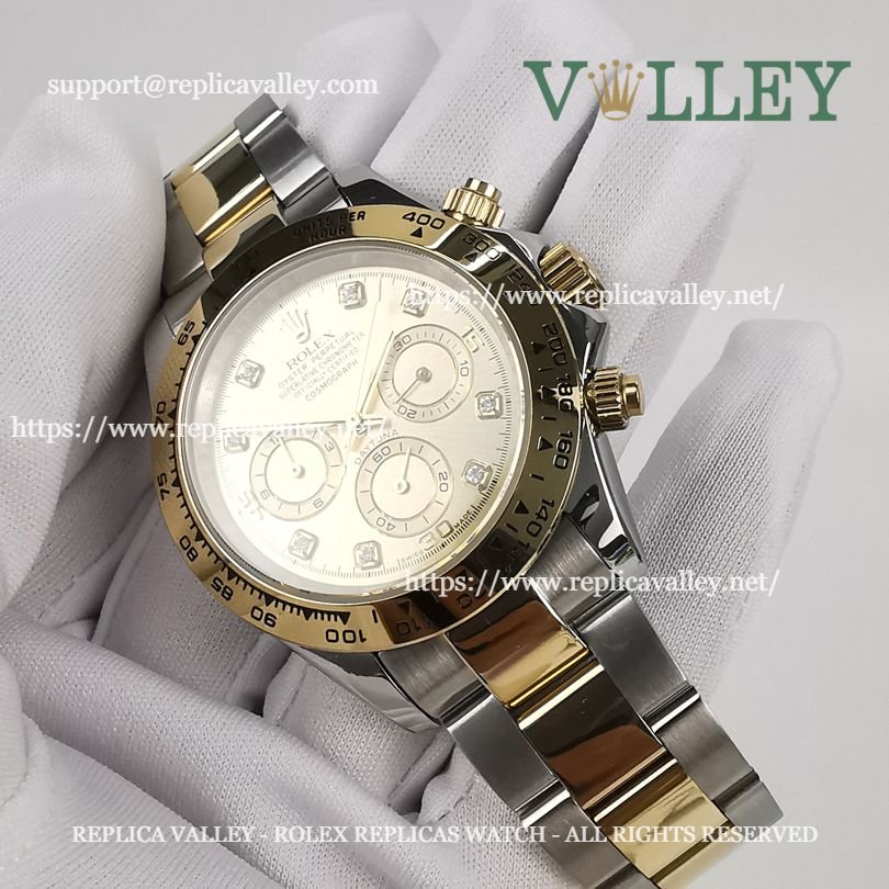 D202 Rolex Daytona 116503 Two Tone Gold Diamond Dial