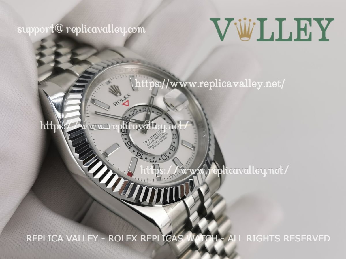 SKD013 Rolex Sky-Dweller 326934 Jubilee Bracelet White Dial