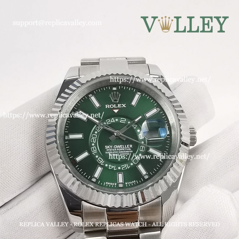 SKD004 Rolex Sky-Dweller 326934 Oyster Bracelet Mint Green Dial