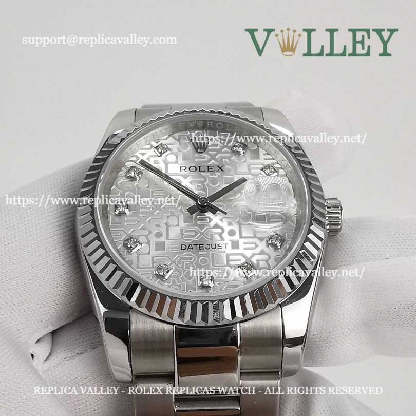 DJ36103 Rolex Datejust 116234 Silver Jubilee Diamond Dial Oyster Bracelet