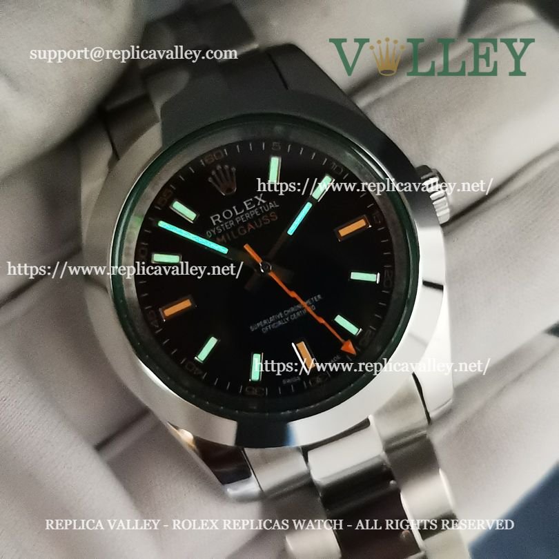 M001 Rolex Milgauss 116400 Black Dial Green Sapphire Crystal