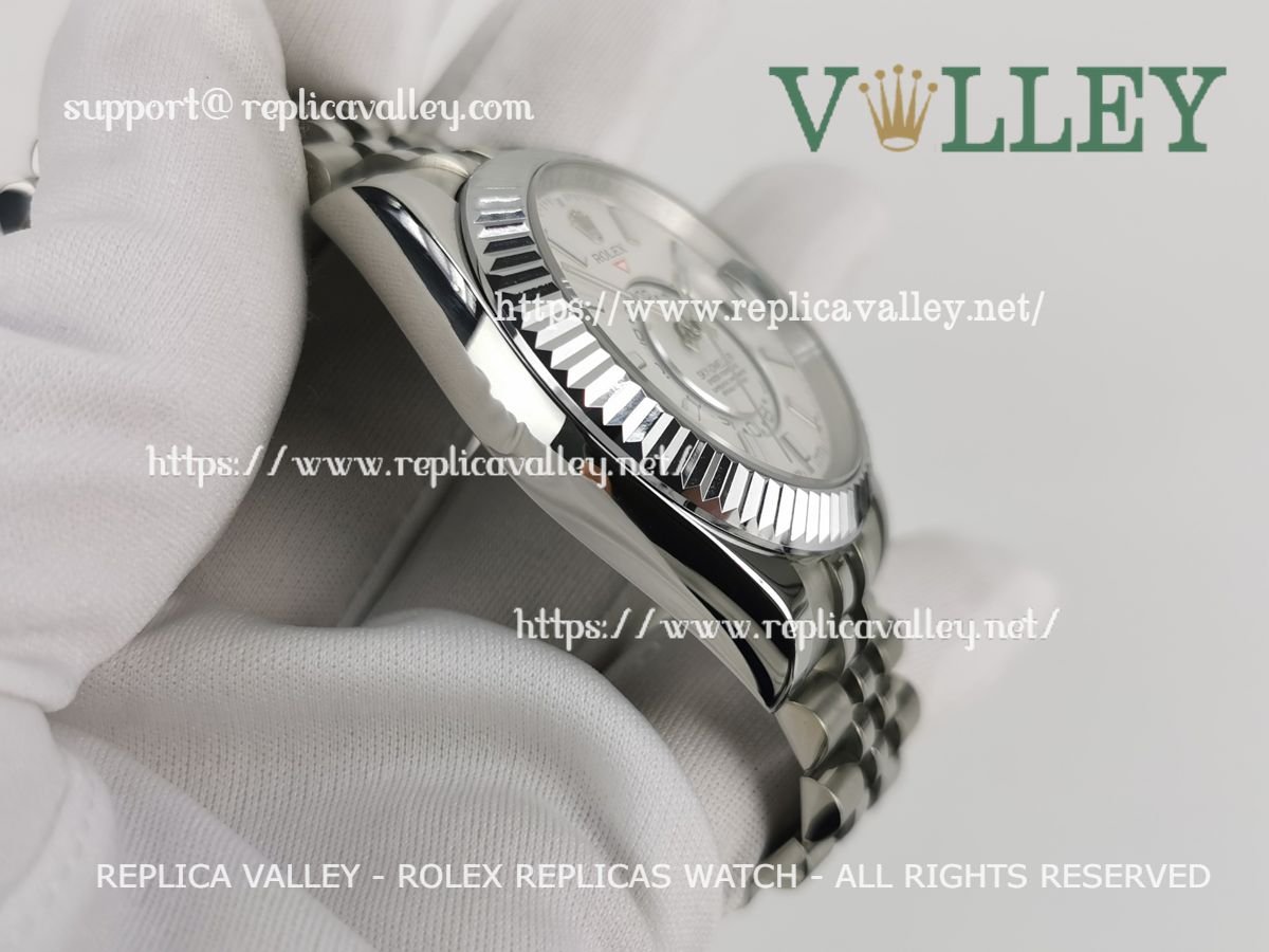 SKD013 Rolex Sky-Dweller 326934 Jubilee Bracelet White Dial