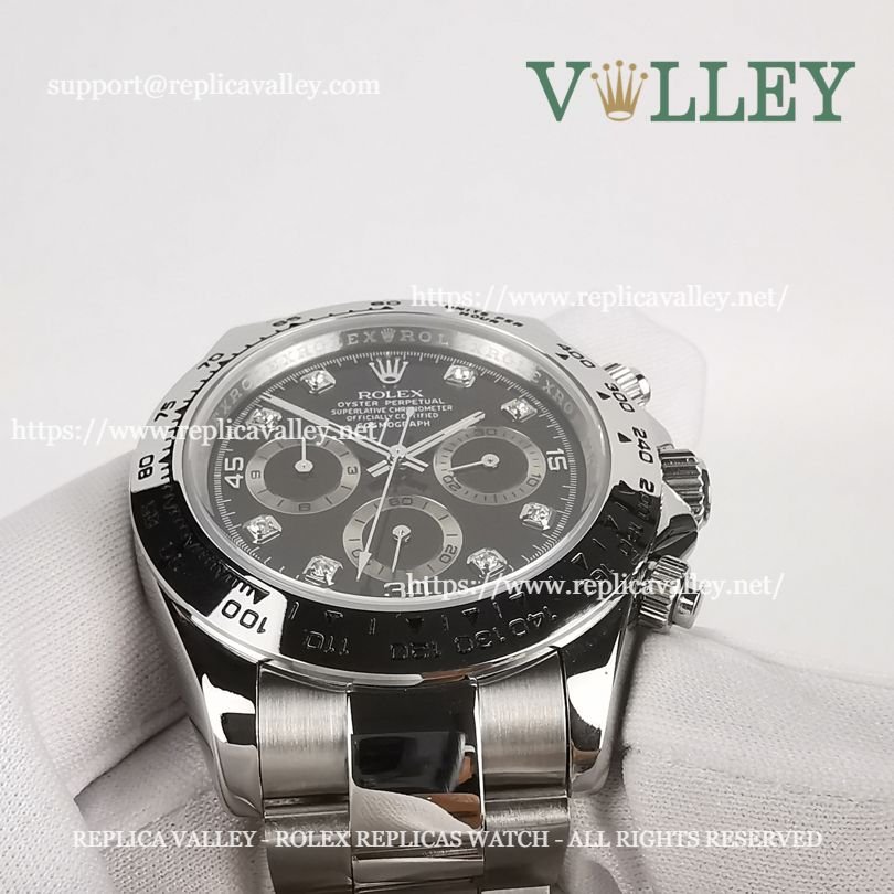 D005 Rolex Daytona 116509 Black/Diamond Dial