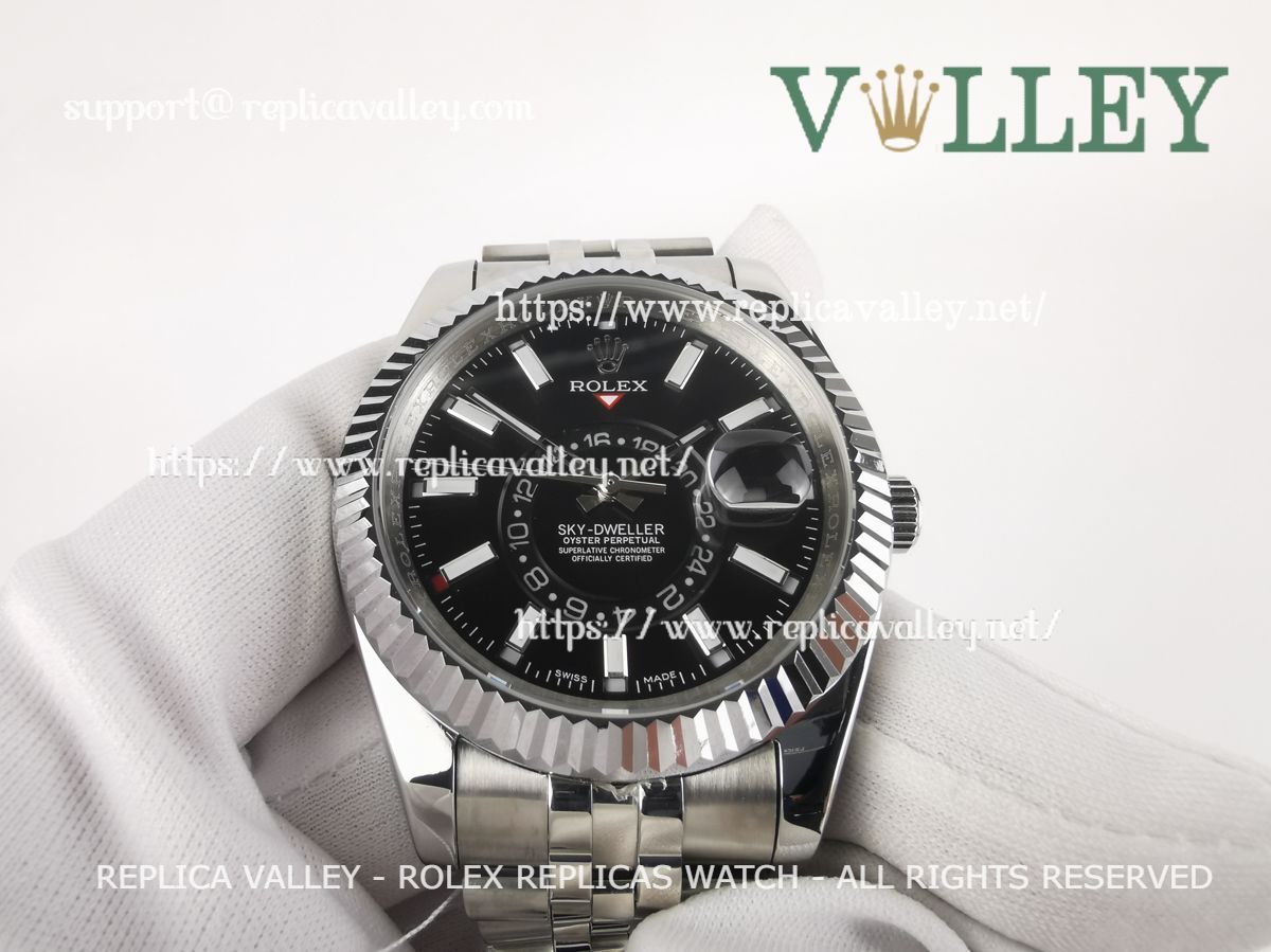 SKD012 Rolex Sky-Dweller 326934 Jubilee Bracelet Black Dial