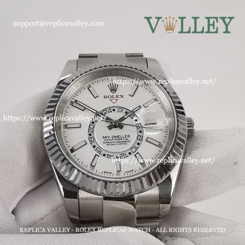 SKD003 Rolex Sky-Dweller 326934 Oyster Bracelet White Dial