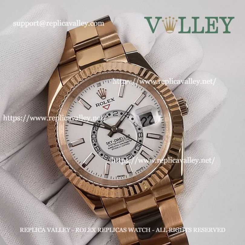 SKD202 Rolex Sky-Dweller 326935 Oyster Bracelet White Dial