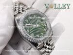 DJ36254 Rolex Datejust 126284 Diamond Bezel Olive Green Palm Motif Dial - Image 6