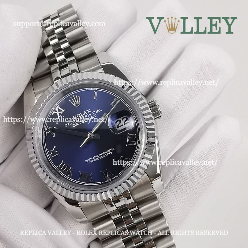 DJ36009 Rolex Datejust 116234 Fluted Bezel Blue Roman Dial