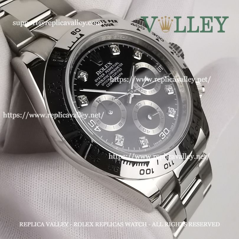 D005 Rolex Daytona 116509 Black/Diamond Dial
