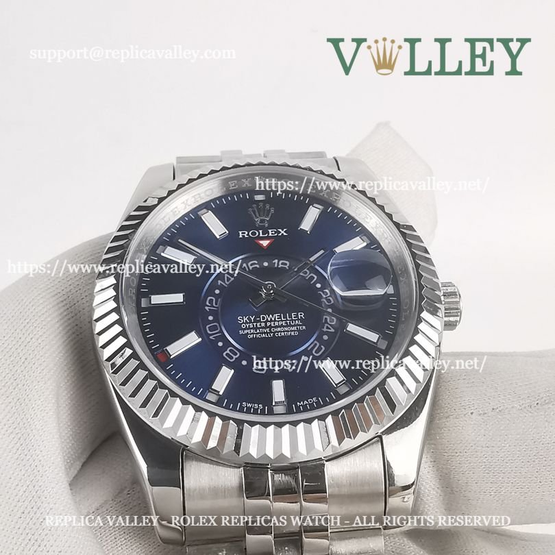 SKD011 Rolex Sky-Dweller 326934 Jubilee Bracelet Blue Dial