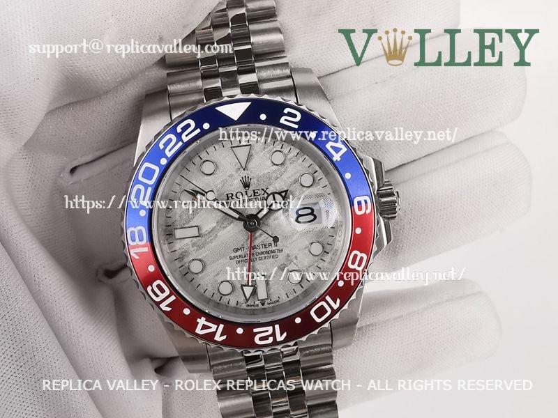 26d892191d11d163034ea5677770ffd8b52293e5 GM516 Rolex GMT-Master II 126719 Pepsi Jubilee Bracelet Meteorite Dial - Image 1