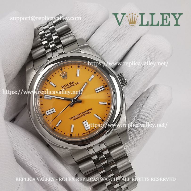 OP41106 Rolex Oyster Perpetual 124300 Yellow Dial Jubilee Bracelet