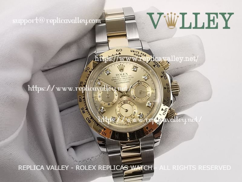 29195c9ab8c2e427fd63f9ec5f46e3d070751d9c D202 Rolex Daytona 116503 Two Tone Gold Diamond Dial - Image 1