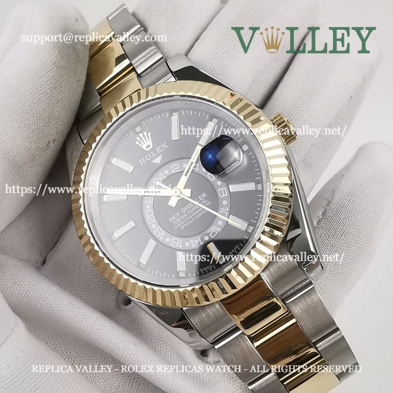 SKD102 Rolex Sky-Dweller 326933 Oyster Bracelet Black Dial