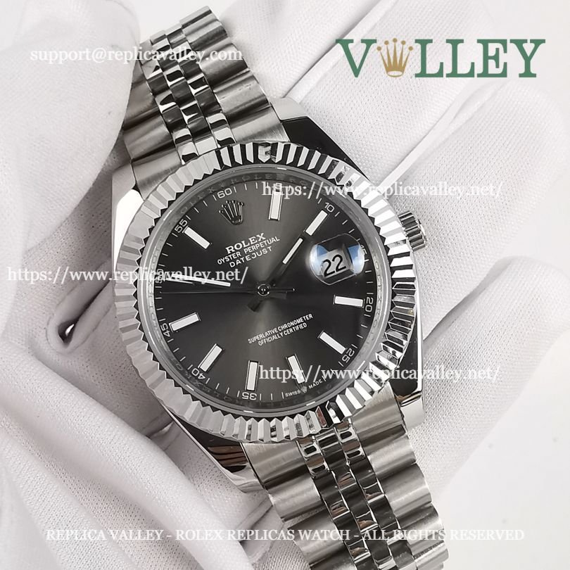 DJ41003 Rolex Datejust 126334 Fluted Bezel Slate Dial
