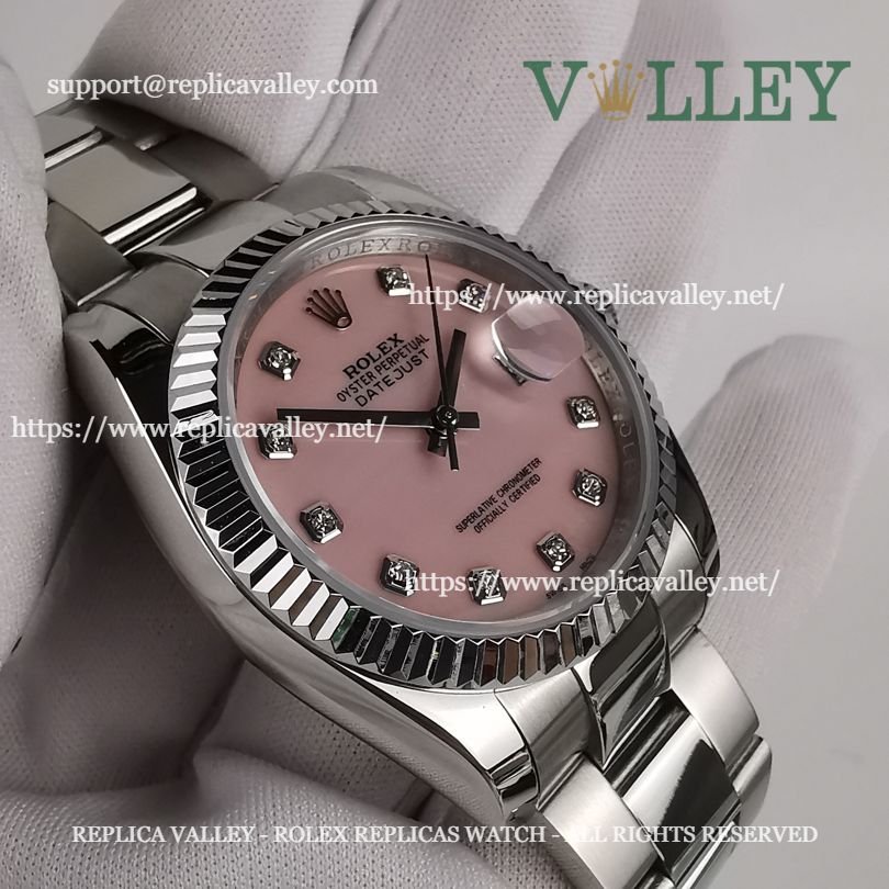 DJ36107 Rolex Datejust 116234 MOP Pink Diamond Dial Oyster Bracelet