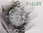DD36009 Rolex Day-Date 128236 Fluted Bezel Diamond-Paved Dial - Image 2
