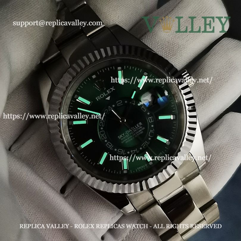 SKD004 Rolex Sky-Dweller 326934 Oyster Bracelet Mint Green Dial