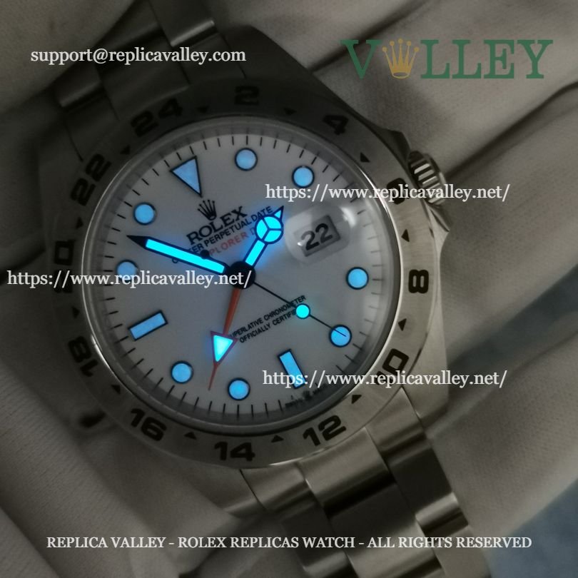 E402 Rolex Explorer II 216570 Stainless Steel White Dial