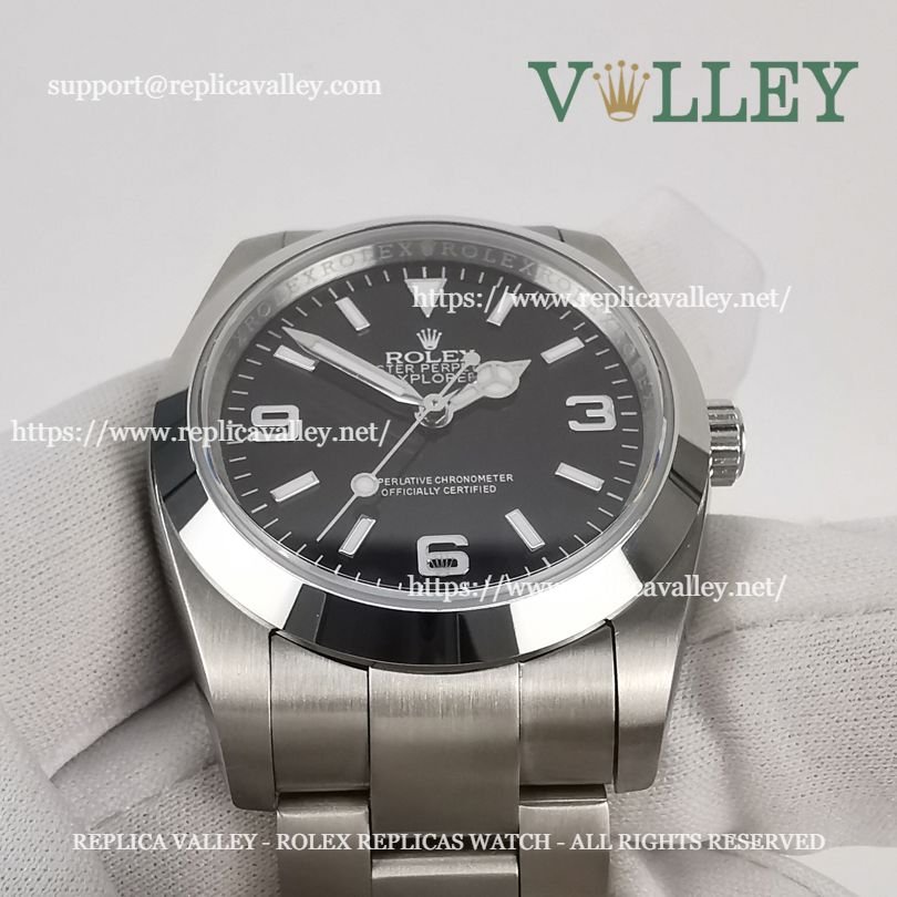 E001 Rolex Explorer 124270 Oystersteel Unisex Black Dial