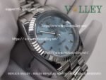 DD36008 Rolex Day-Date 128236 Fluted Bezel Ice-Blue Baguette Dial - Image 6