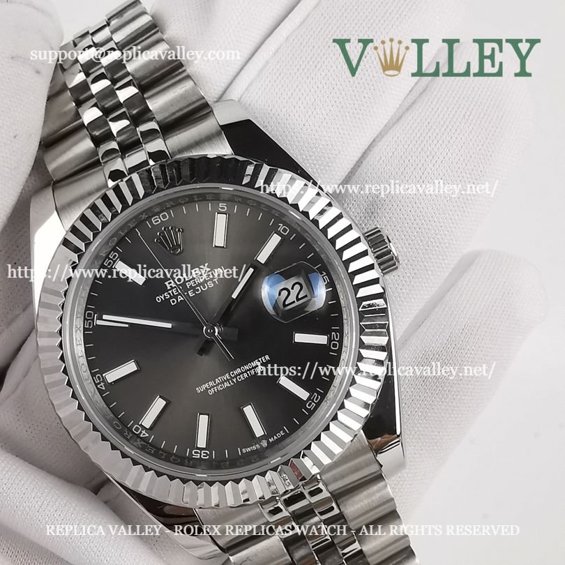 DJ41003 Rolex Datejust 126334 Fluted Bezel Slate Dial