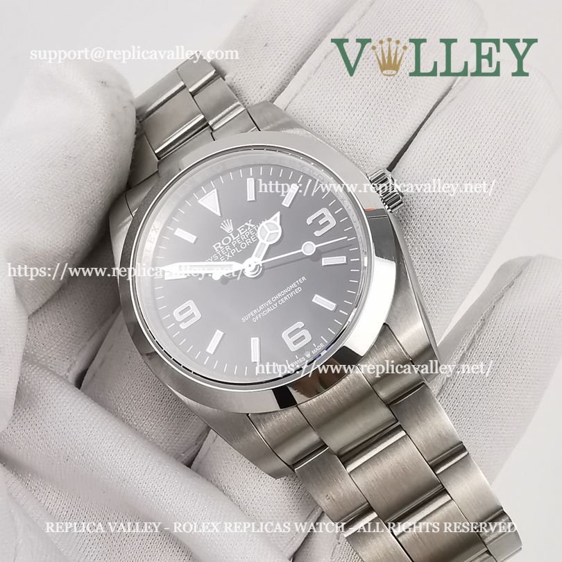 E001 Rolex Explorer 124270 Oystersteel Unisex Black Dial