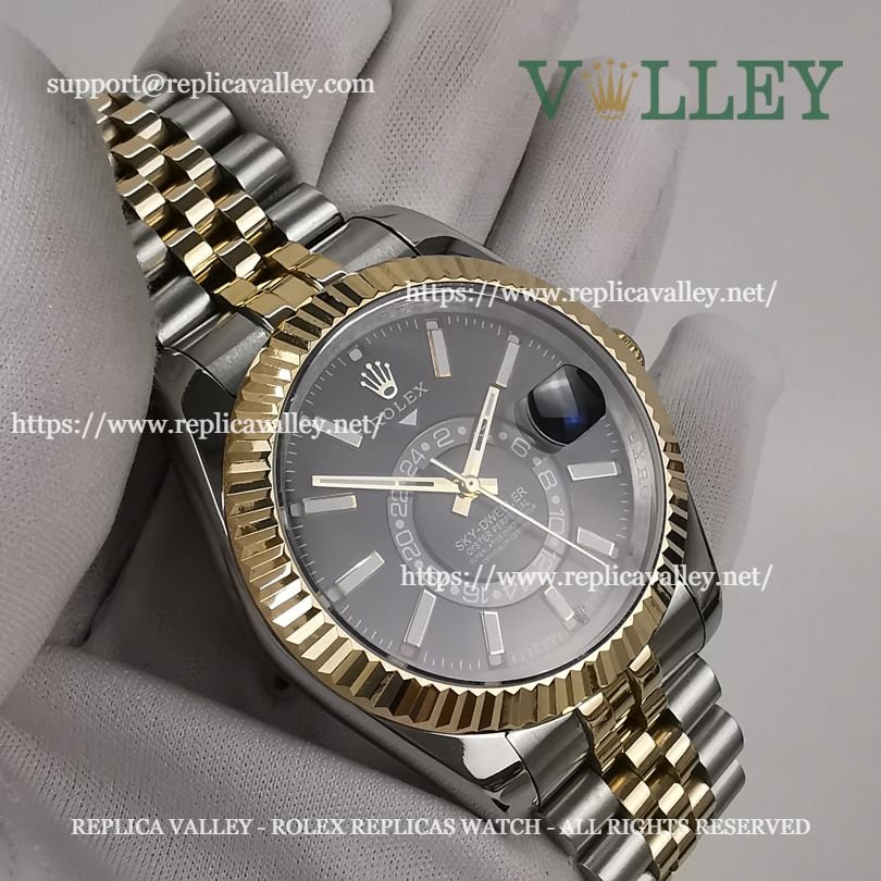 SKD112 Rolex Sky-Dweller 326933 Jubilee Bracelet Black Dial