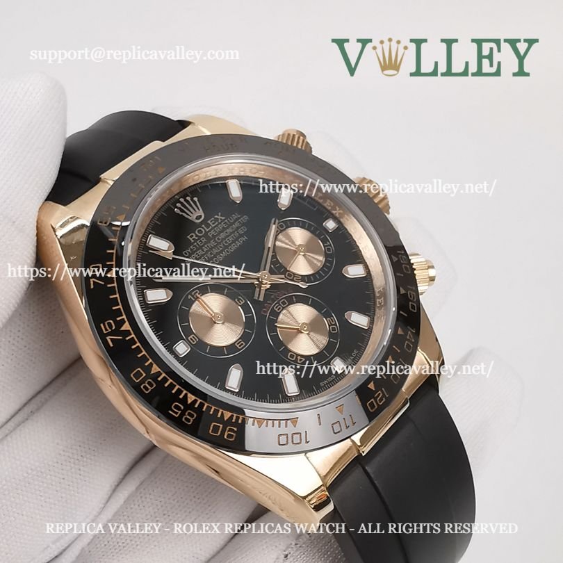 D601 Rolex Daytona 116515 Rose Gold Black Dial