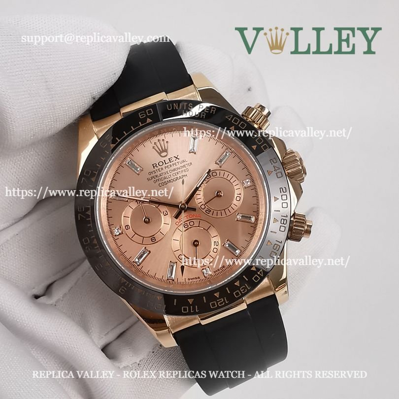 D605 Rolex Daytona 116515 Rose Gold Everose Diamond Dial
