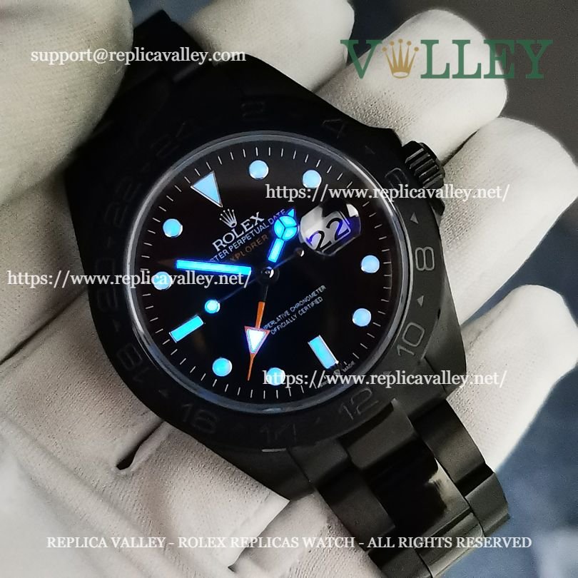 E431 Rolex Explorer II 216570 PVD Black Dial