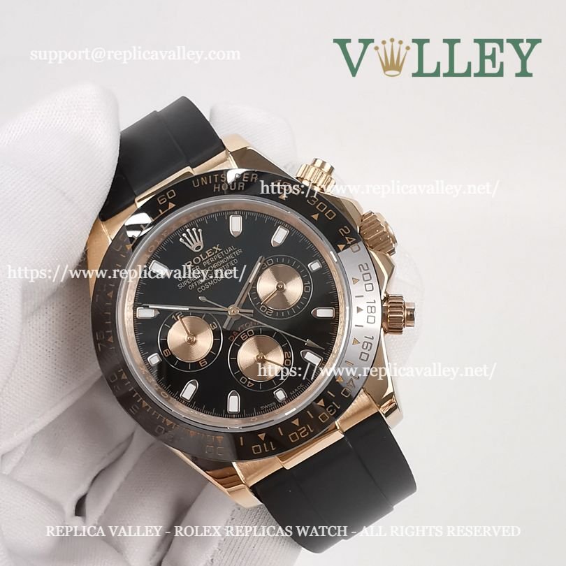 D601 Rolex Daytona 116515 Rose Gold Black Dial
