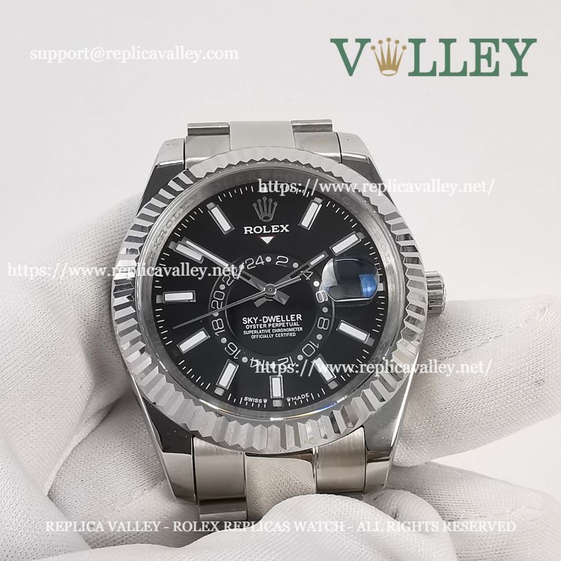 SKD002 Rolex Sky-Dweller 326934 Oyster Bracelet Black Dial