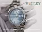 DD36008 Rolex Day-Date 128236 Fluted Bezel Ice-Blue Baguette Dial - Image 2