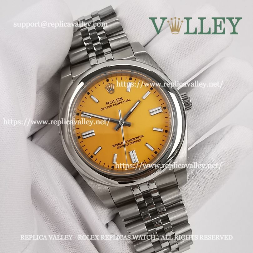 OP41106 Rolex Oyster Perpetual 124300 Yellow Dial Jubilee Bracelet