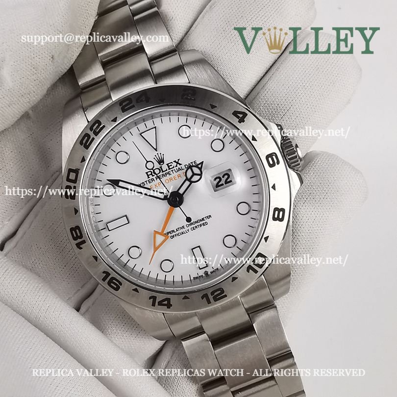 E402 Rolex Explorer II 216570 Stainless Steel White Dial