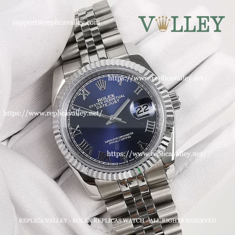 DJ36009 Rolex Datejust 116234 Fluted Bezel Blue Roman Dial