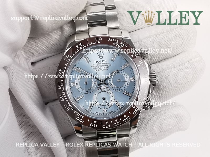 60324283fb5c94adca7995f7998e83669984b8c9 D102 Rolex Daytona 116506 Ice Blue Baguette Diamond Dial - Image 1
