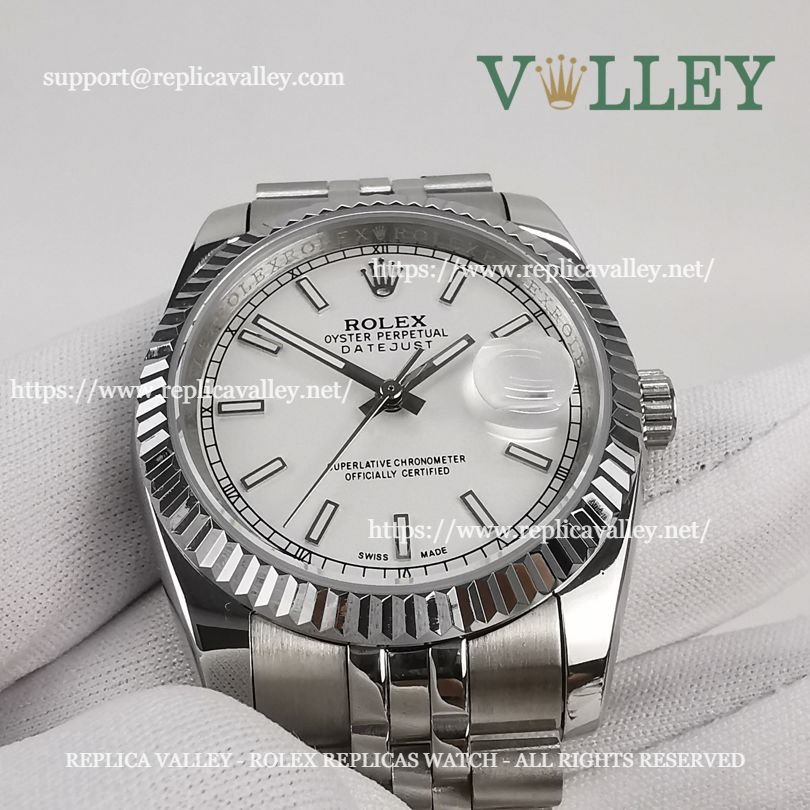 DJ36008 Rolex Datejust 116234 Fluted Bezel Silver Dial