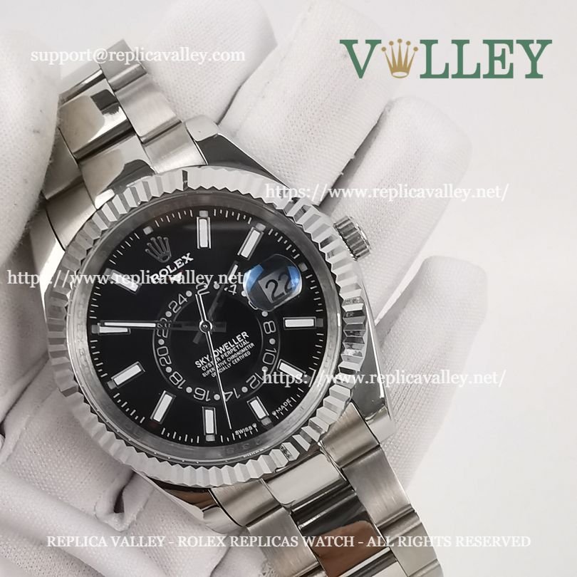 SKD002 Rolex Sky-Dweller 326934 Oyster Bracelet Black Dial