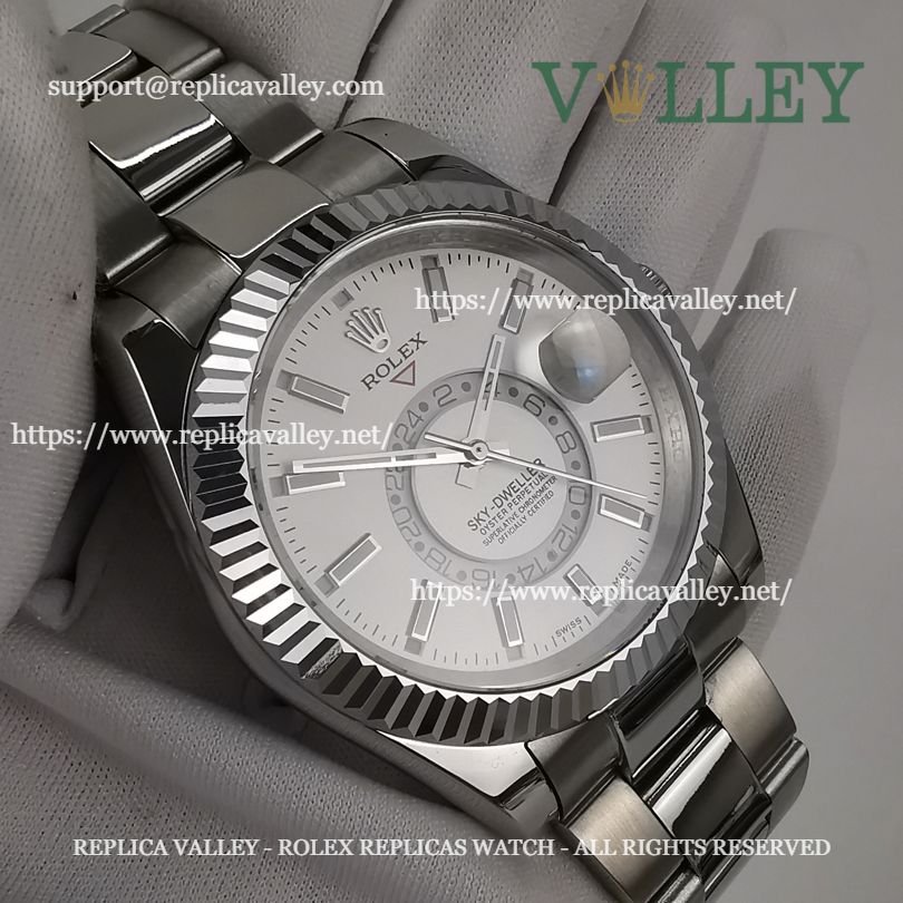 SKD003 Rolex Sky-Dweller 326934 Oyster Bracelet White Dial
