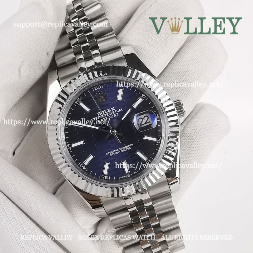 DJ41001 Rolex Datejust 126334 Fluted Bezel Blue Fluted-motif Dial