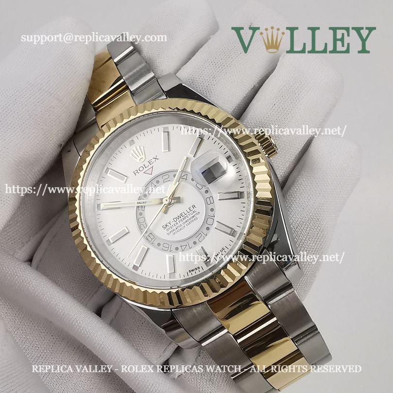 SKD103 Rolex Sky-Dweller 326933 Oyster Bracelet White Dial