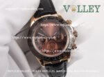 D653 Rolex Daytona 116515 Rose Gold Leather Chocolate Dial