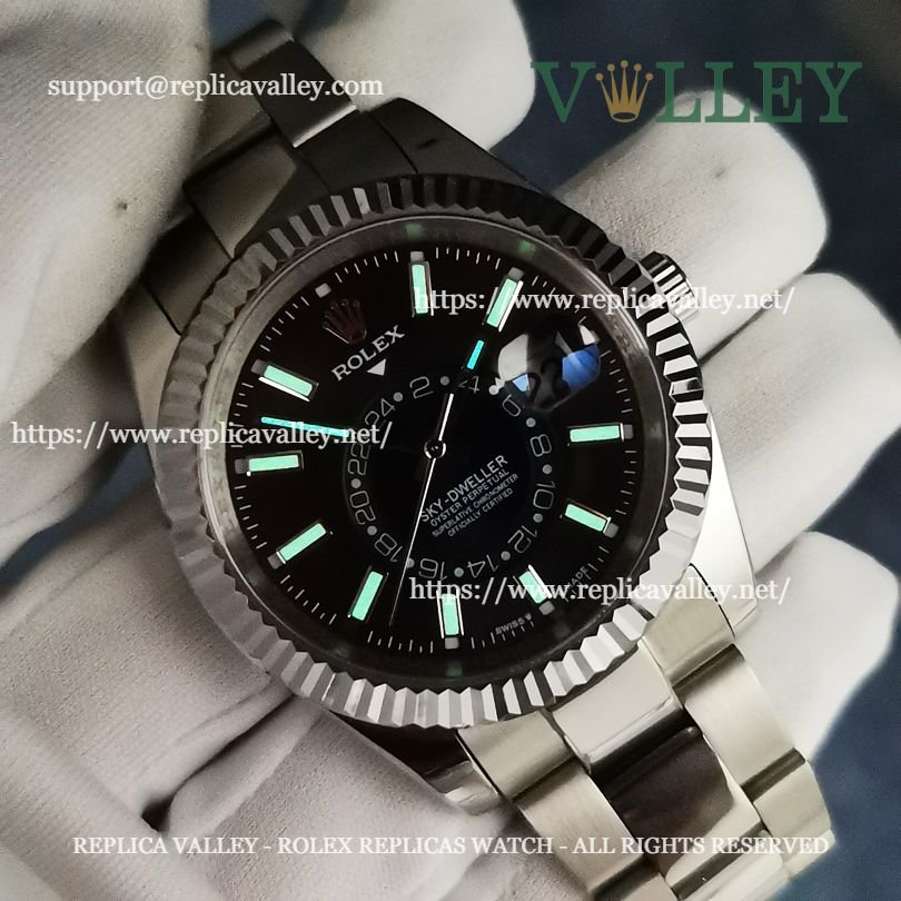 SKD002 Rolex Sky-Dweller 326934 Oyster Bracelet Black Dial