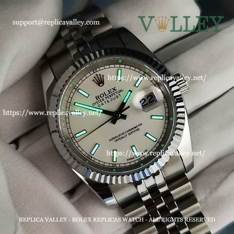 DJ36008 Rolex Datejust 116234 Fluted Bezel Silver Dial